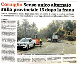 Corniglio – Frana in Val Scura